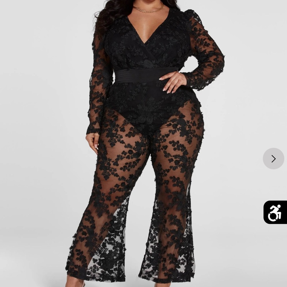 FTF Stunning Floral Lace Jumpsuit (Tatiana)